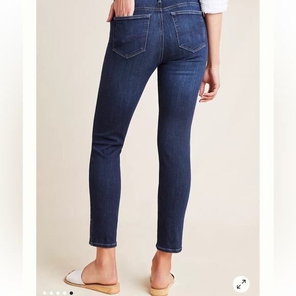 AG ANTHROPOLOGIE THE STEVIE HIGH RISE ANKLE JEANS DARK WASH SIZE 32 - Picture 4 of 11